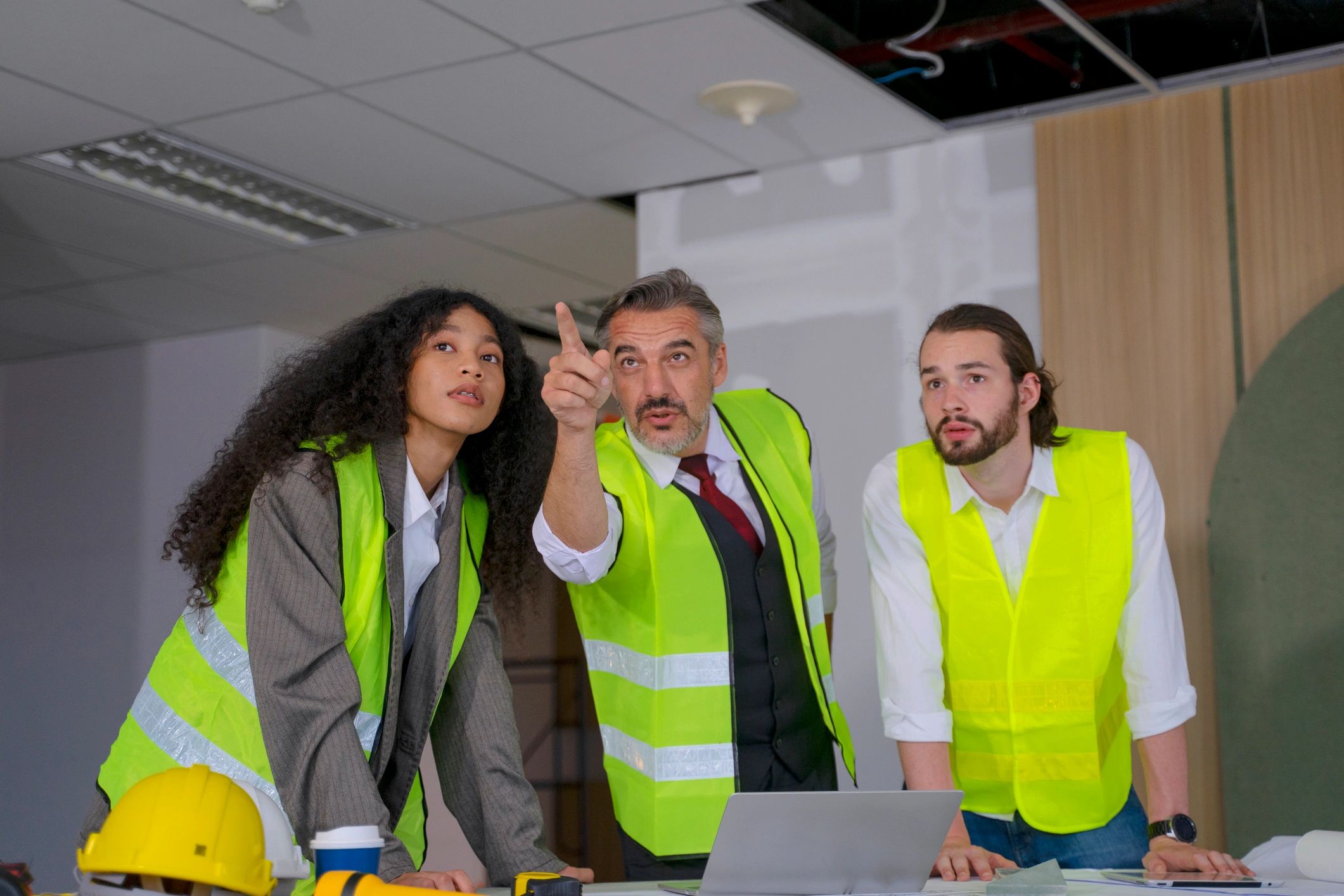 Professional home services team on site